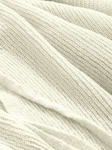 DAZY Tie Front Crop Cardigan - White - View 3