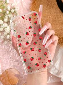草莓圖案透明手機殼 - 彩色 - 查看 2