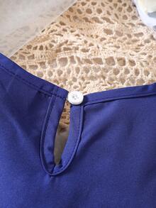 Baby Kleid mit einfarbig Fledermausärmeln, Falten am Saum,