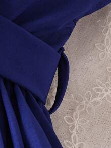 Baby Kleid mit einfarbig Fledermausärmeln, Falten am Saum,