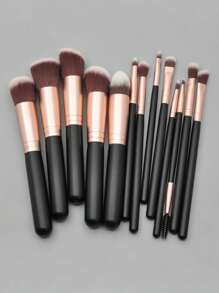 Bộ cọ trang điểm 14 cây, cọ nền Kabuki tổng hợp cao cấp, phấn phủ che khuyết điểm, phấn mắt, má hồng, bộ cọ trang điểm, bộ cọ, bộ cọ trang điểm, bộ cọ trang điểm, bộ trang điểm hoàn chỉnh, bộ cọ trang điểm, bộ trang điểm hoàn chỉnh, bộ cọ, bộ cọ trang điểm, bộ quà tặng trang điểm, bộ - màu đen - Xem 1