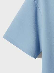 Manfinity NiteLyfe Men Solid Drop Shoulder Tee - Baby Blue - View 5