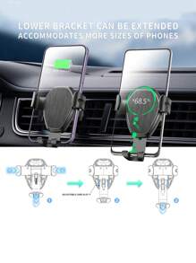 1入組15瓦無線手機車載支架 - 黑色 - 查看 4