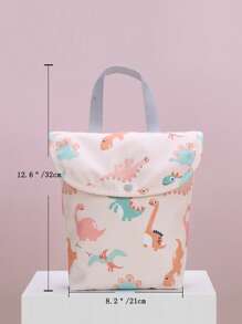 Túi đựng tã hoạt hình sành điệu Túi mẹ bằng polyester không thấm nước để đựng tã - Hồng - Xem 3