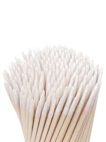 100 cọ siêu nhỏ dùng một lần, cọ trang điểm bằng gỗ siêu nhỏ không rụng để nối mi, dụng cụ tẩy keo dán mi, cọ nền, cọ che khuyết điểm, cọ má hồng, cọ tạo khối, cọ má hồng, cọ tạo khối, cọ phấn phủ, cọ nền, cọ má hồng - Màu be - Xem 5