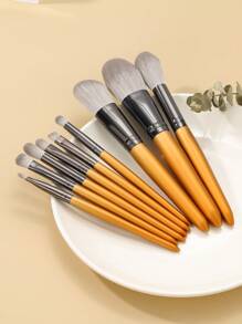 9件套化妆刷套装，化妆刷套装，化妆刷包，化妆刷套装，全套化妆刷，化妆刷套装，全套化妆工具，刷子套装，化妆刷套装，化妆礼盒套装，套装，赠品，专业化妆刷，全套化妆工具 - 黃色 - 查看 1