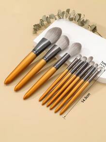 9件套化妆刷套装，化妆刷套装，化妆刷包，化妆刷套装，全套化妆刷，化妆刷套装，全套化妆工具，刷子套装，化妆刷套装，化妆礼盒套装，套装，赠品，专业化妆刷，全套化妆工具 - 黃色 - 查看 3