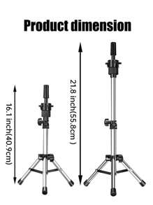 模特頭長度22英寸可調節金屬三腳架適用於模特頭 - 銀色 - 查看 6