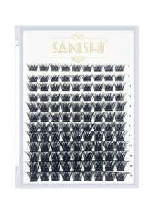 假睫毛，1 盒 D 捲曲單根睫毛假睫毛簇狀睫毛單簇延長假睫毛自然外觀眼睫毛適合日常佩戴 - 黑色 - 查看 1