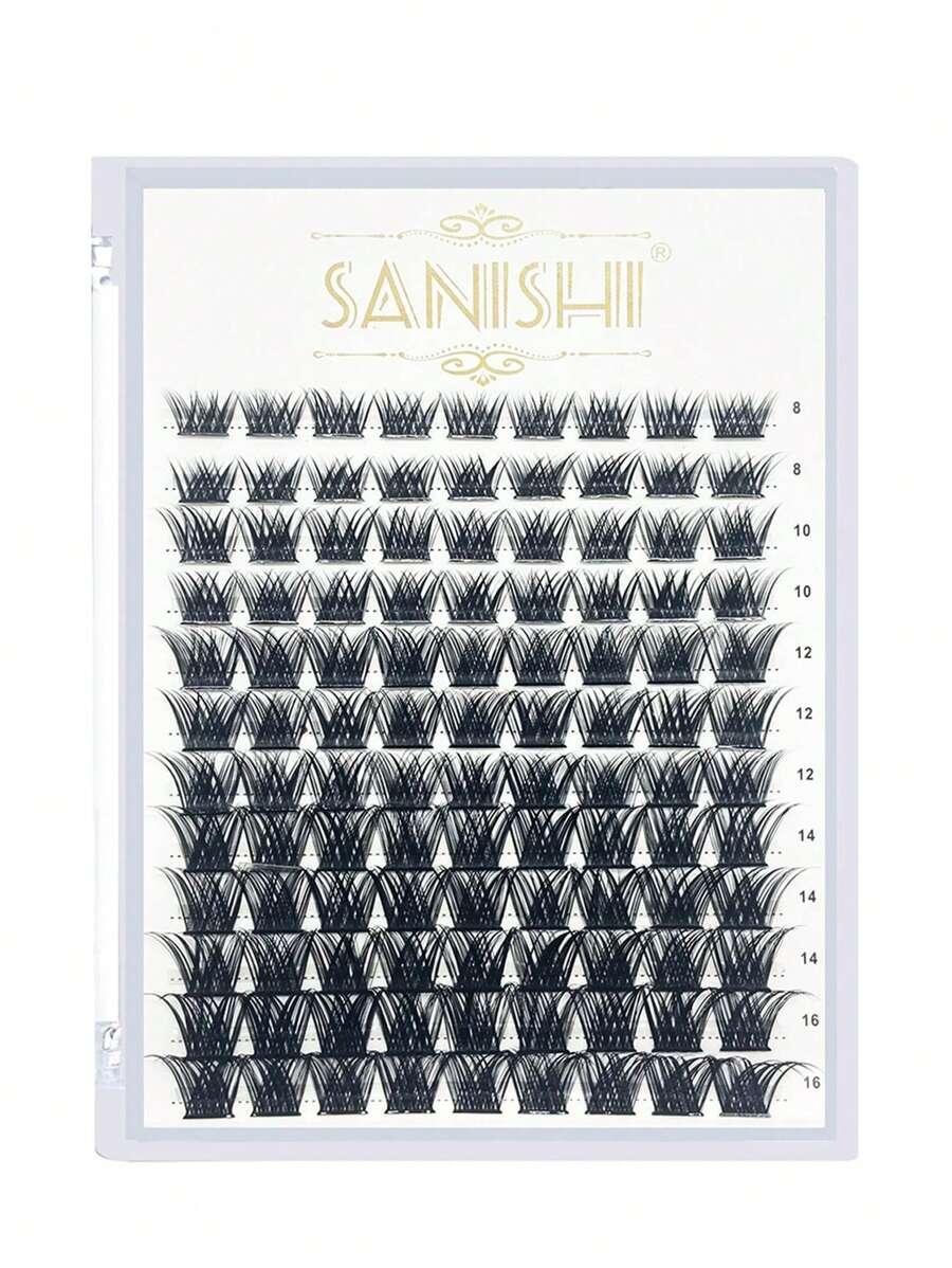 假睫毛，1 盒 D 捲曲單根睫毛假睫毛簇狀睫毛單簇延長假睫毛自然外觀眼睫毛適合日常佩戴 - 黑色 - 查看 1