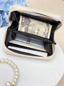 鳄鱼压纹卡片收纳盒 用于存放卡片 轻便便携卡 身份证 白领阶层 女性用 节日用 周年用 生日用 礼物 礼品配件 休闲卡包 卡包 钱包 名片包 信用卡包 卡片包 女士用 女士钱包 迷你钱包 零钱包 钱包 卡片钱包 - 米色 - 查看 2