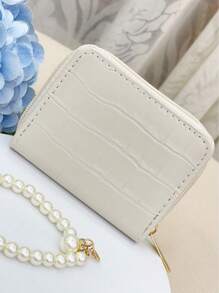 鳄鱼压纹卡片收纳盒 用于存放卡片 轻便便携卡 身份证 白领阶层 女性用 节日用 周年用 生日用 礼物 礼品配件 休闲卡包 卡包 钱包 名片包 信用卡包 卡片包 女士用 女士钱包 迷你钱包 零钱包 钱包 卡片钱包 - 米色 - 查看 6