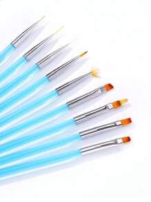 Ensemble de pinceaux Nail Art 9 pièces, outils de conception d'ongles professionnels pour la peinture de détail des ongles, doublure française et stylos à points pour le bricolage des ongles