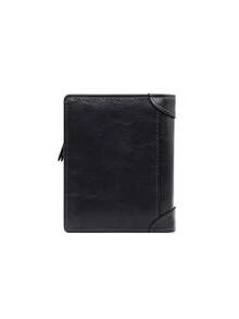 Letter Patch Decor Ví nhỏ Dây kéo Thời trang - màu đen - Xem 2