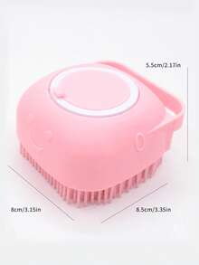 1入組雙色寵物沐浴TPR橡膠多用途寵物香波按摩刷適用於貓和狗狗