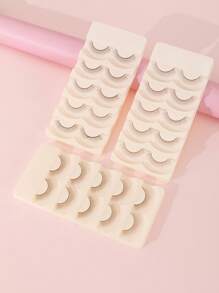 3 Boxes 15 Pairs False Eyelashes Hot Soft Natural Training False Eyelashes For Beginners Teaching Lashes Extension Makeup Practice Strip Lashes,Lashes,Eyelashes,Fake Lashes - White - View 8