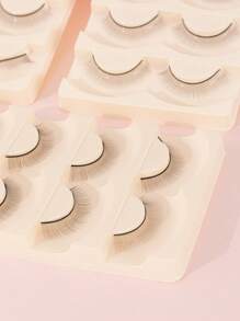 3 Boxes 15 Pairs False Eyelashes Hot Soft Natural Training False Eyelashes For Beginners Teaching Lashes Extension Makeup Practice Strip Lashes,Lashes,Eyelashes,Fake Lashes - White - View 3
