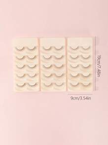 3 Boxes 15 Pairs False Eyelashes Hot Soft Natural Training False Eyelashes For Beginners Teaching Lashes Extension Makeup Practice Strip Lashes,Lashes,Eyelashes,Fake Lashes - White - View 4