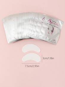 50 Pairs Eyelash Extension Patch, Gel Pad For Grafting, Lint-free Eye Pads For Under Eyelash Extensions, Lash Extension Tools, Eyelash Extension Pads For Isolation And Protection - White - View 10