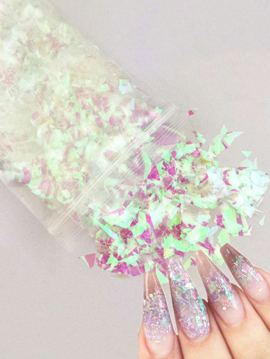 1 包 10G 不对称亮片美甲装饰 - 無色 - 查看 1