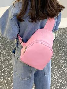 Chicas Bolso bandolera unicolor cremallera - Ver 6