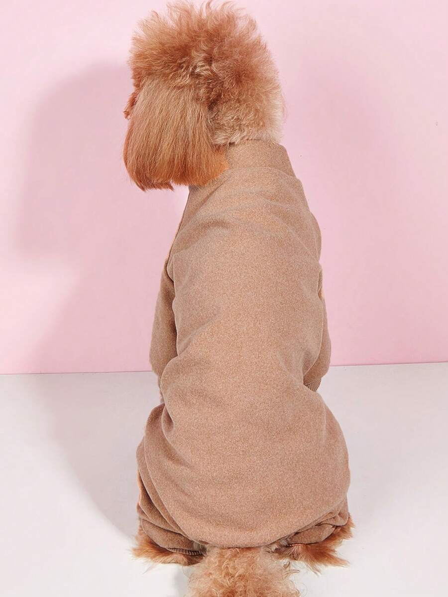 1 bộ đồ ngủ cho thú cưng trơn - Cà phê nâu - Xem 1