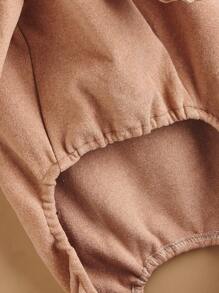 1 bộ đồ ngủ cho thú cưng trơn - Cà phê nâu - Xem 6