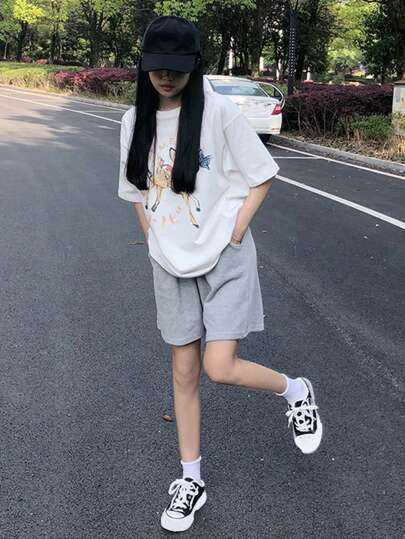 纯色抽绳短裤，休闲夏季款