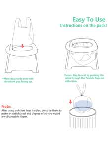 30pcs Baby Disposable Potty Chair Liner - White - View 3