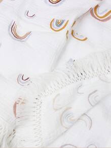 嬰兒彩虹印花繈褓毯 - 彩色 - 查看 4