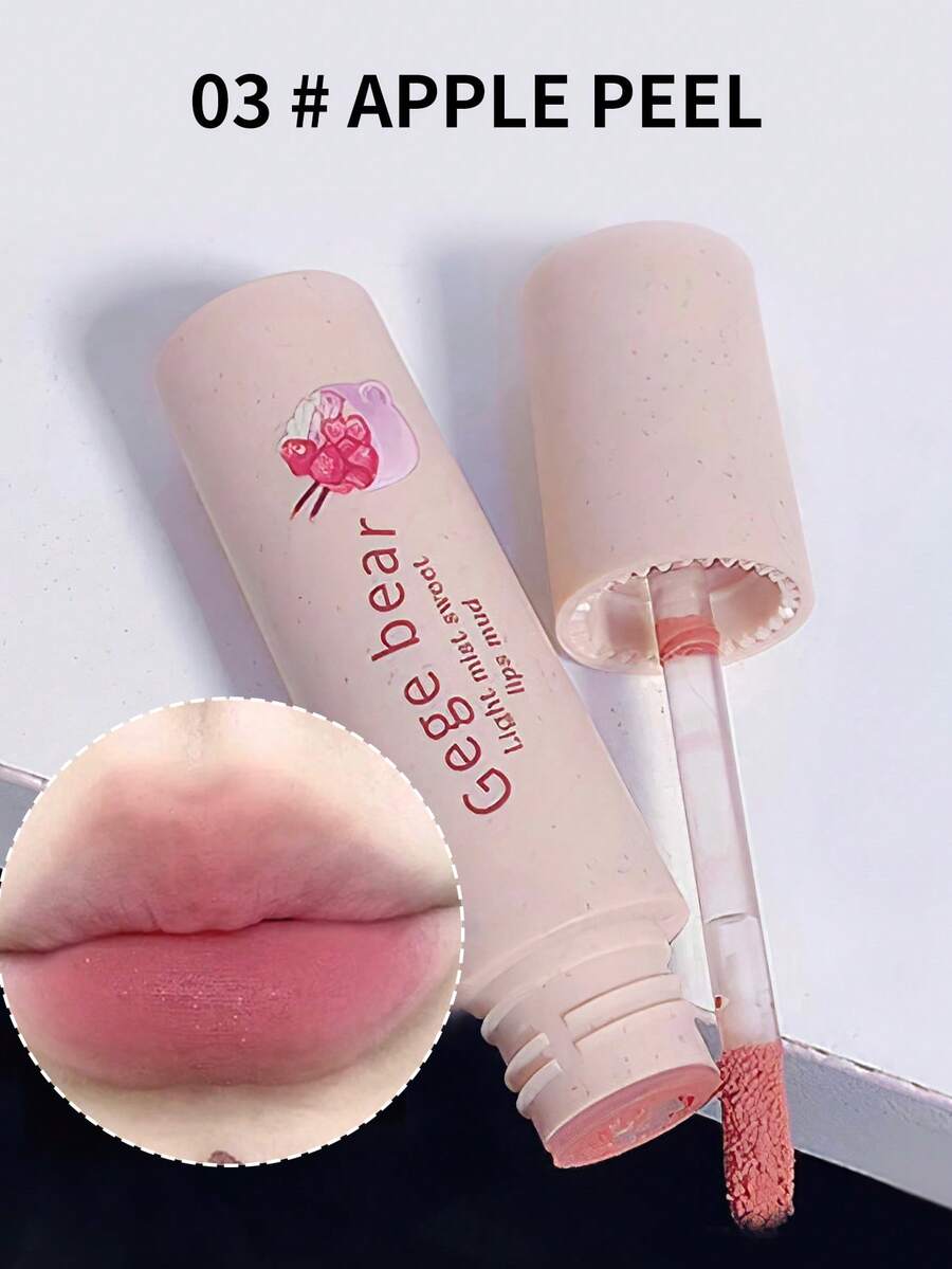 Gege Bear 啞光唇部持久不粘杯子保濕液體口紅 - 酒紅色 - 查看 1