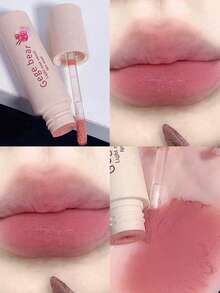 Gege Bear 啞光唇部持久不粘杯子保濕液體口紅 - 酒紅色 - 查看 2