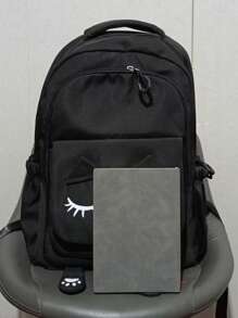 Mochila Escolar De Gran Capacidad Para Mujeres/ Niñas - Negro - Ver 4