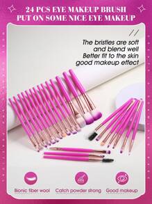 Bộ cọ trang điểm 24 món, cọ tán phấn mắt bằng sợi tổng hợp cao cấp, dụng cụ trang điểm, cọ trang điểm, bộ cọ trang điểm, bộ cọ trang điểm, bộ trang điểm hoàn chỉnh, bộ cọ trang điểm, bộ trang điểm hoàn chỉnh, bộ cọ, cọ trang điểm, bộ quà tặng trang điểm, bộ - Nhiều màu - Xem 3