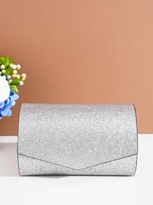 Quyến rũ, thanh lịch, tinh tế, yên tĩnh Sequin sang trọng, sành điệu, sang trọng, sáng bóng Túi phong bì lấp lánh Bạc Túi buổi tối nhỏ quyến rũ, Túi ăn tối cho cô gái dự tiệc, phụ nữ, cô dâu Hoàn hảo cho bữa tiệc, đám cưới, vũ hội, bữa tối / tiệc, cho cocktail - Bạc - Xem 3