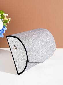 Quyến rũ, thanh lịch, tinh tế, yên tĩnh Sequin sang trọng, sành điệu, sang trọng, sáng bóng Túi phong bì lấp lánh Bạc Túi buổi tối nhỏ quyến rũ, Túi ăn tối cho cô gái dự tiệc, phụ nữ, cô dâu Hoàn hảo cho bữa tiệc, đám cưới, vũ hội, bữa tối / tiệc, cho cocktail - Bạc - Xem 8