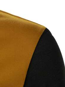 Manfinity Homme Áo thun có cổ Nam Nút phía trước Khối Màu Giải trí - màu nâu - Xem 7