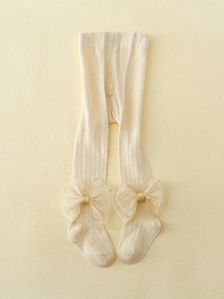 2pairs Baby Bow Decor Tights For Daily Life - Multicolor - View 3