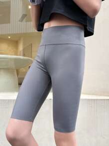 1雙嬰兒素色褲襪適用於日常生活 - 灰色 - 查看 3