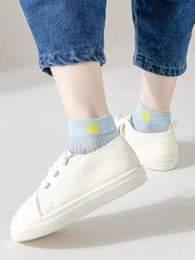 Jungen 5 Paar Knöchelsocken mit Krone Muster, atmungsaktiv für Alltag