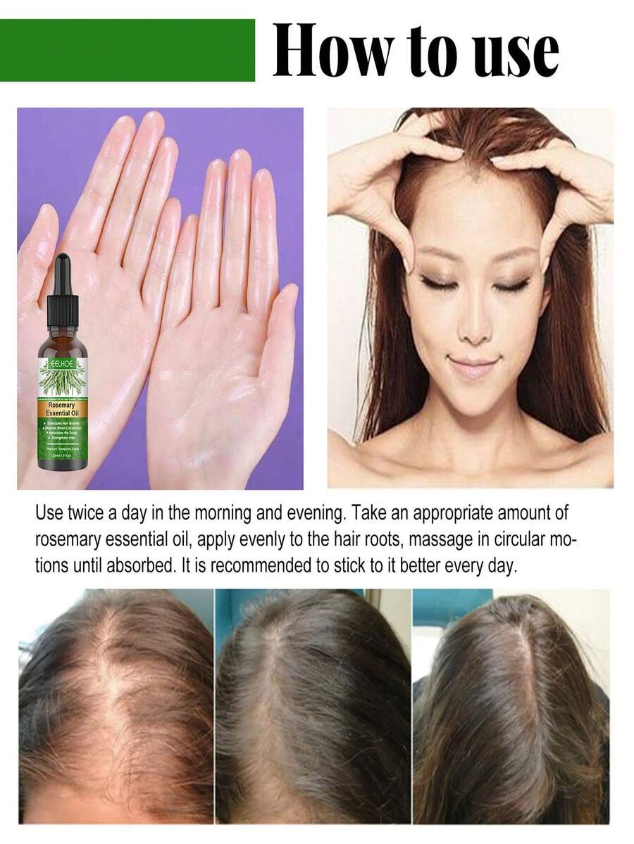 Hair Growth Serum,Rosemary Mint Hair Oil Hair Density Serum Encouraging