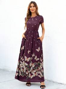 DEARCASE Floral Print Hidden Pocket Dress - Multicolor - View 1