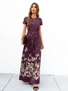 DEARCASE Floral Print Hidden Pocket Dress - Multicolor - View 3