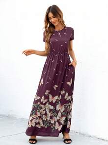 DEARCASE Floral Print Hidden Pocket Dress - Multicolor - View 4