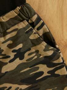RueChic Boys Camo Print Tee & Shorts - Multicolor - View 5