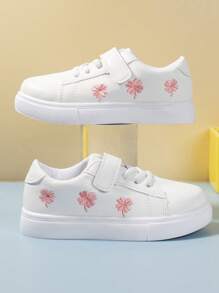 Girls' Pu Leather White Athletic Shoes - White - View 2
