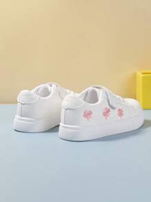 Girls' Pu Leather White Athletic Shoes - White - View 3