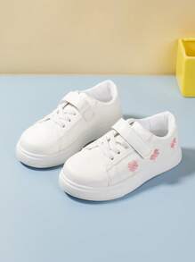 Girls' Pu Leather White Athletic Shoes - White - View 5