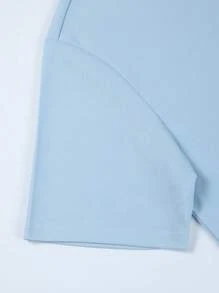 Manfinity Homme Lỏng lẻo phù hợp Nam Đồ họa Khẩu hiệu Áo thun - Màu xanh nhạt - Xem 4