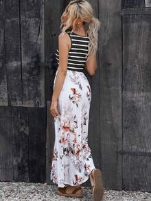 Acelitt Floral Print A-line Dress - Multicolor - View 2